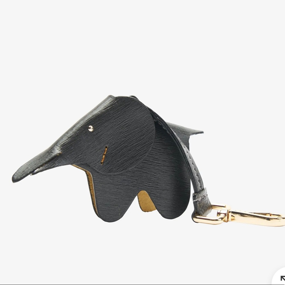 NEW Tusk Madison Elephant Bag Charm Keychain - Charcoal